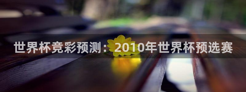 世界杯比赛直播：世界杯竞彩预测：2010年世界杯预选赛